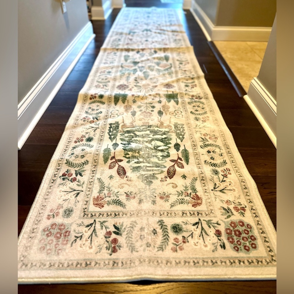 SOLD OUT Ruggable Juniper Runner Rug 2.5x12 Washable Botanical - Picture 5 of 16